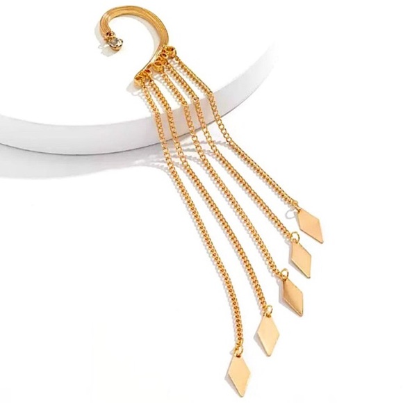 ⚜️𝟯𝟬%𝗢𝗙𝗙 𝗯𝘂𝗻𝗱𝗹𝗲𝘀 𝟯+⚜️ NEW Long Tassel Single Cuff Earring - Picture 4 of 9